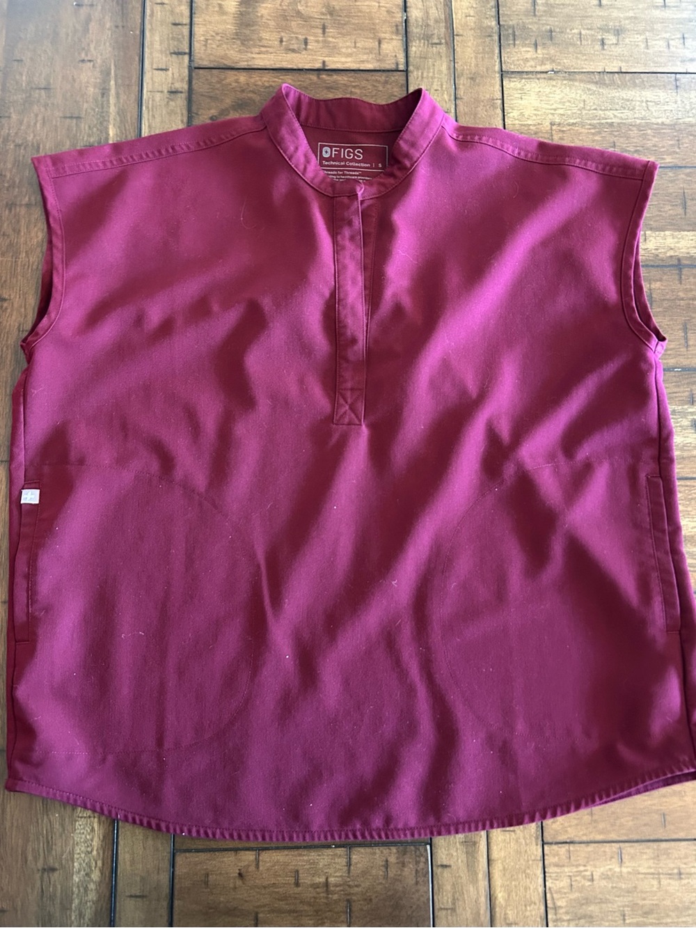 Figs Burgundy Rafaela Oversized Scrub Top